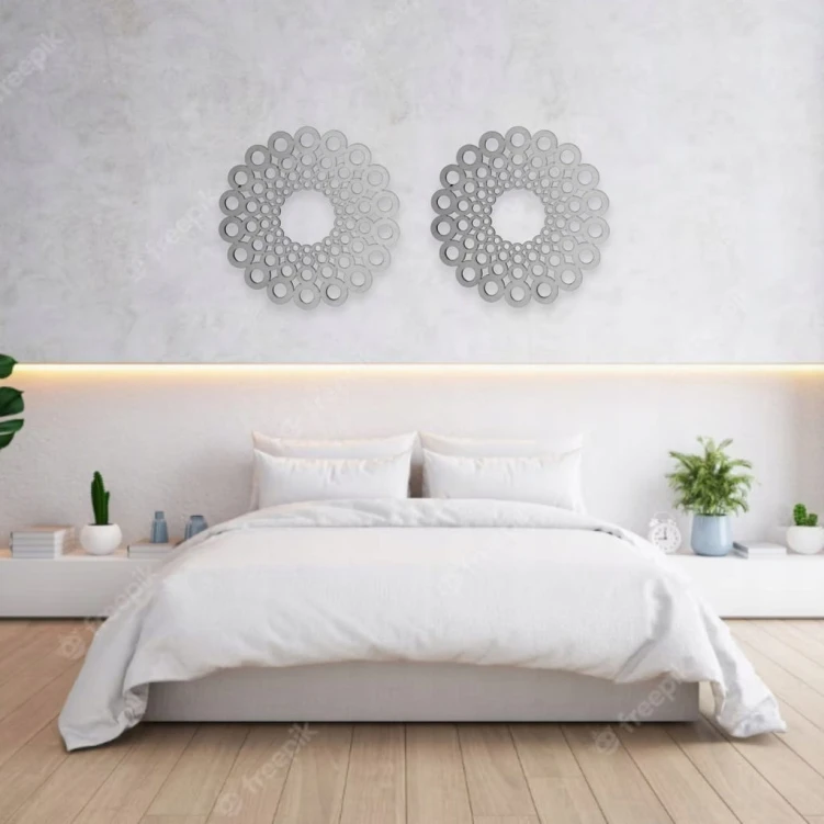 Mandala ze sklejki 59 cm – stylowa i lekka dekoracja ścienna do wnętrz, grubość 3 mm, naturalne drewno