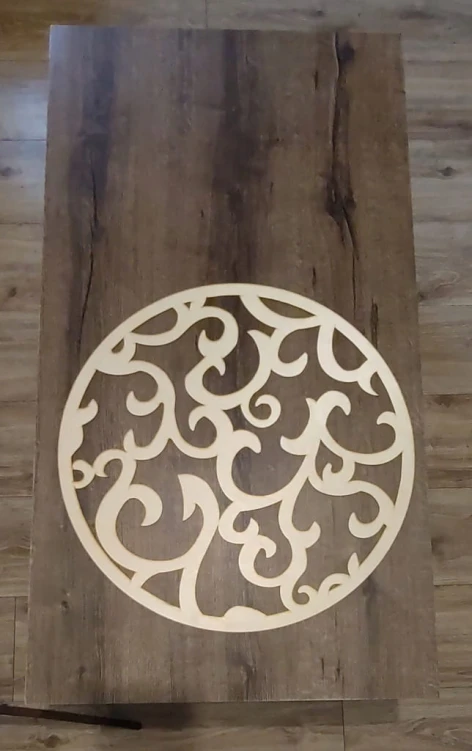 Mandala ze sklejki 59 cm – stylowa i lekka dekoracja ścienna do wnętrz, grubość 3 mm, naturalne drewno