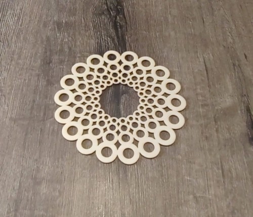 20 cm wzór 1 gr.3mm Mandala ażurowa
