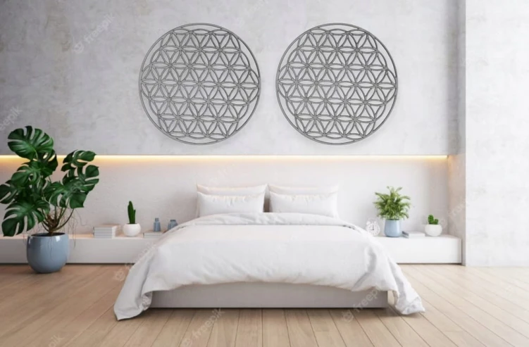 30 cm wzór 7 gr.3mm Mandala ażurowa Kwiat życia