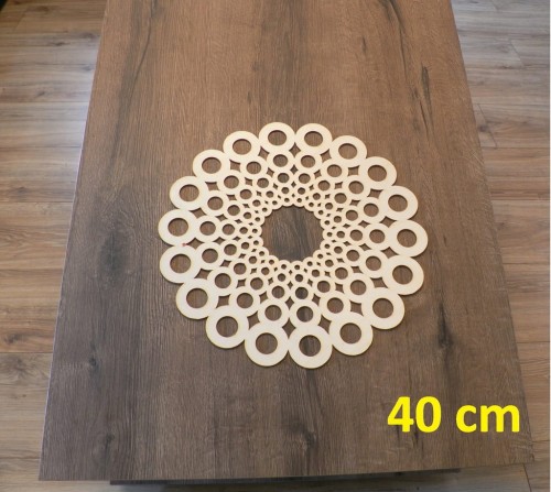 40 cm wzór 1 gr.3mm Mandala ażurowa