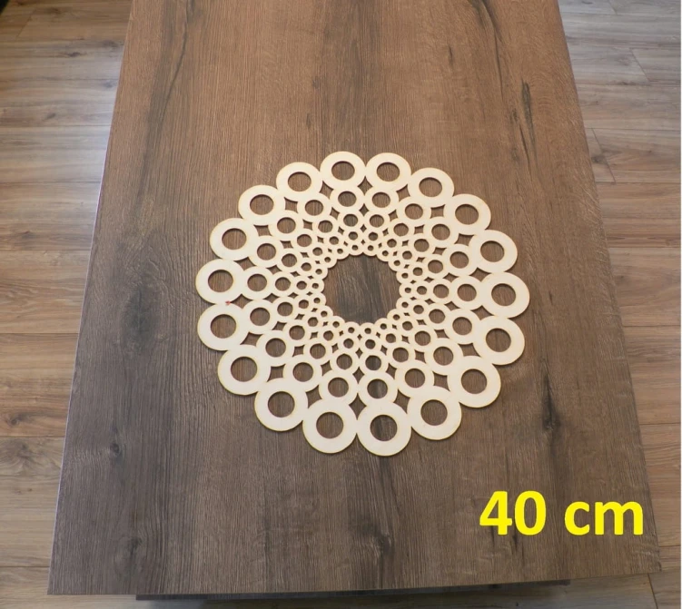 40 cm wzór 1 gr.3mm Mandala ażurowa