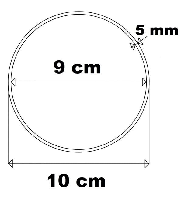 10 cm gr.3mm rant 5mm Koło Obręcz