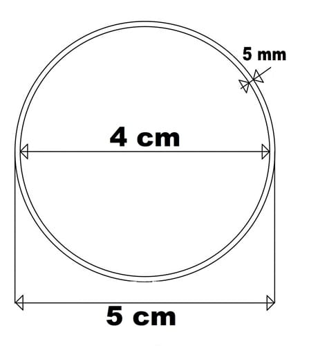 5 cm gr.3mm rant 5mm Koło Obręcz