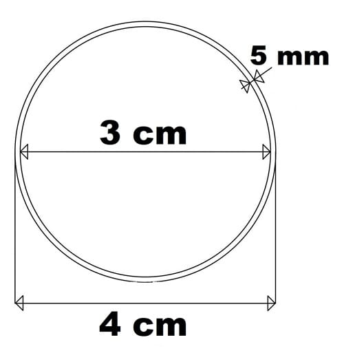 4 cm gr.3mm rant 5mm Koło Obręcz