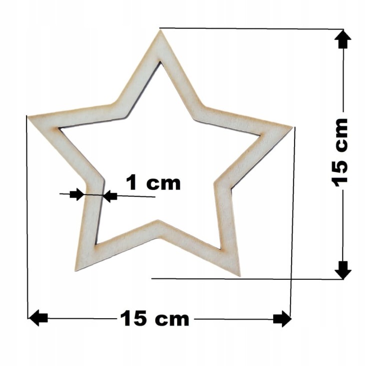 15 cm gr.3mm rant 10mm  wzór 738 Gwiazda Obręcz