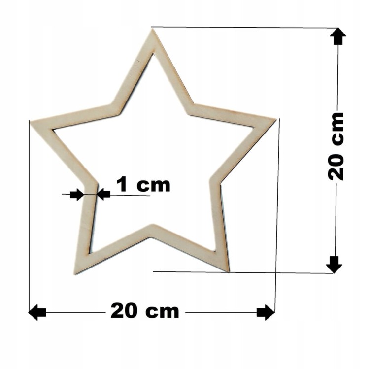 20 cm gr.3mm rant 10mm  wzór 739 Gwiazda Obręcz