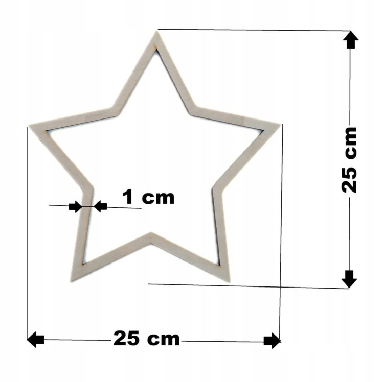 25 cm gr.3mm rant 10mm  wzór 740 Gwiazda Obręcz