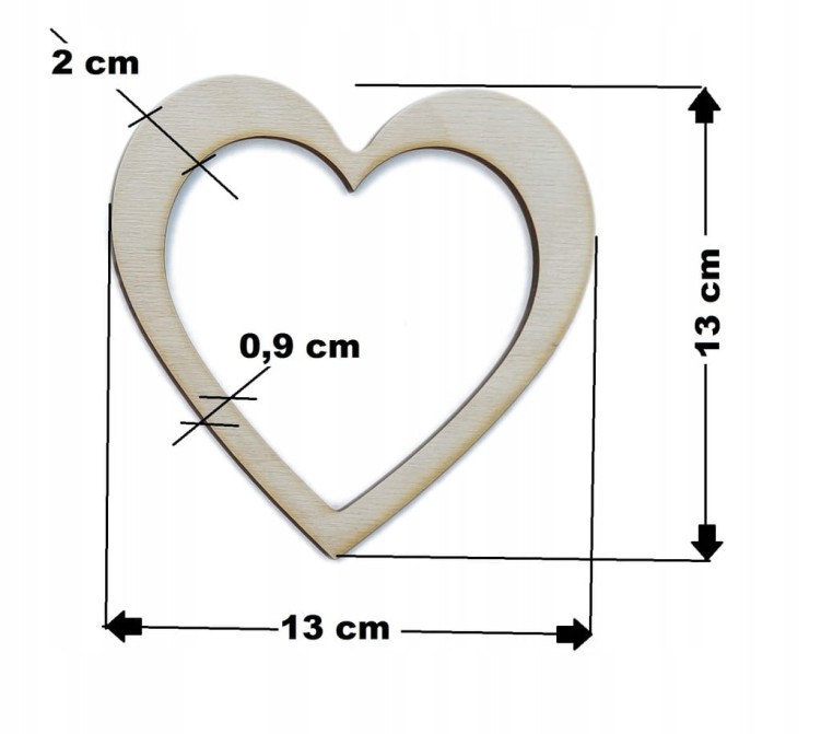 13 cm gr.3mm wzór 395 Serce Obręcz