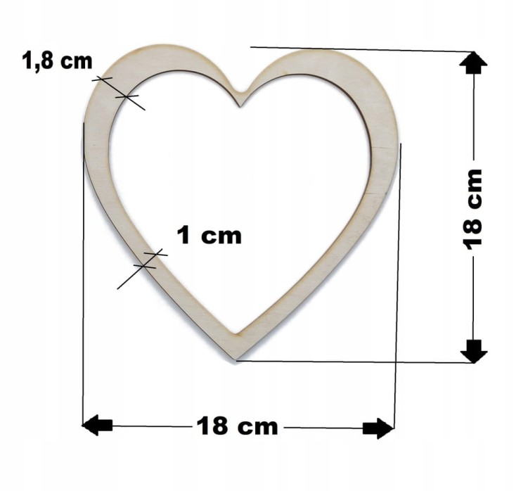 18 cm gr.3mm wzór 397 Serce Obręcz