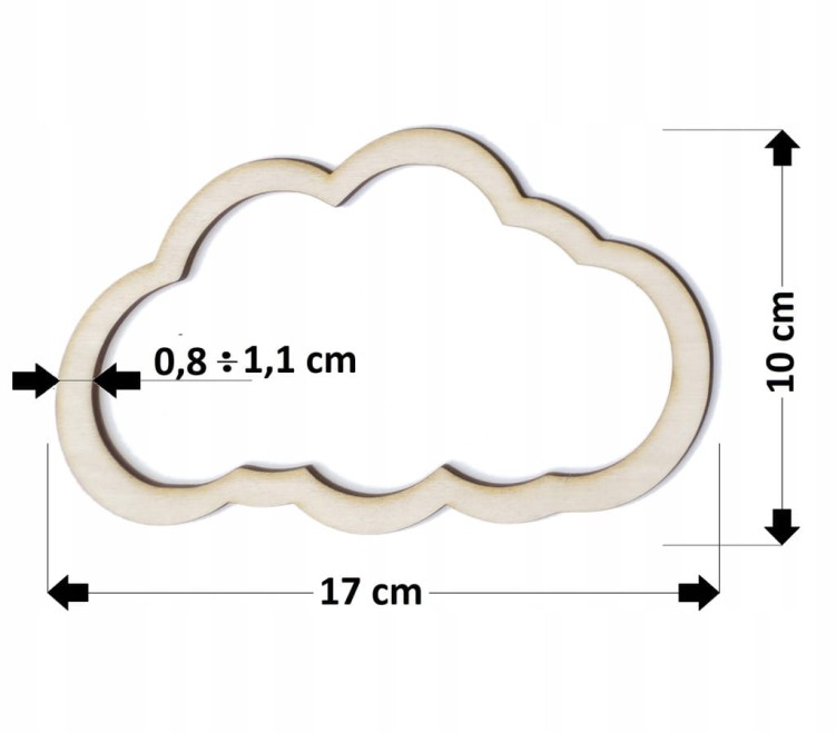17x10 cm gr.3mm wzór 385 Chmurka obręcz