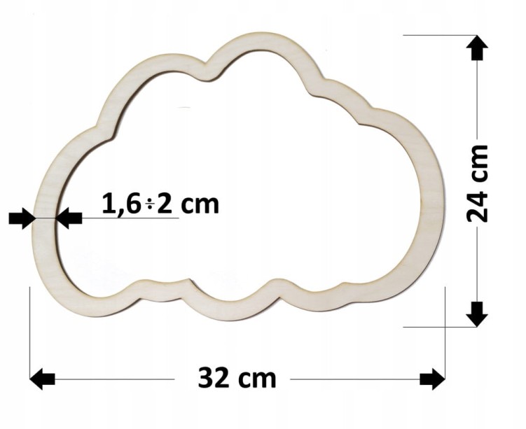 32x24 cm gr.3mm wzór 388 Chmurka obręcz