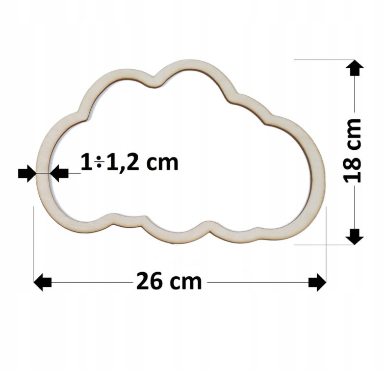 26x18 cm gr.3mm wzór 387 Chmurka obręcz