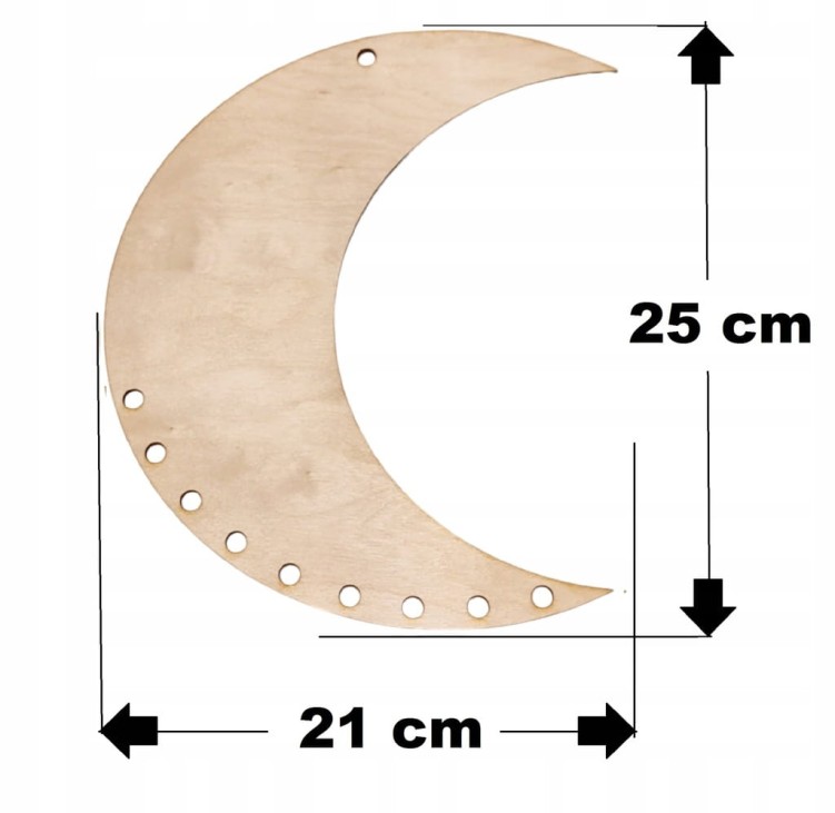 21x25 cm gr.3mm wzór 296 Księżyc Zawieszka 10 otworów