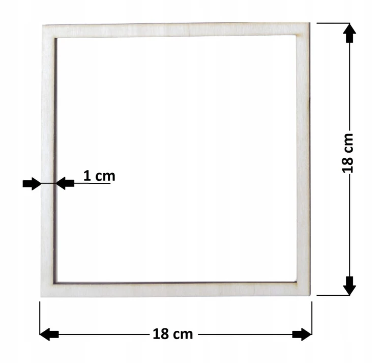 18 cm gr.3mm rant 1cm wzór 761 Kwadrat obręcz