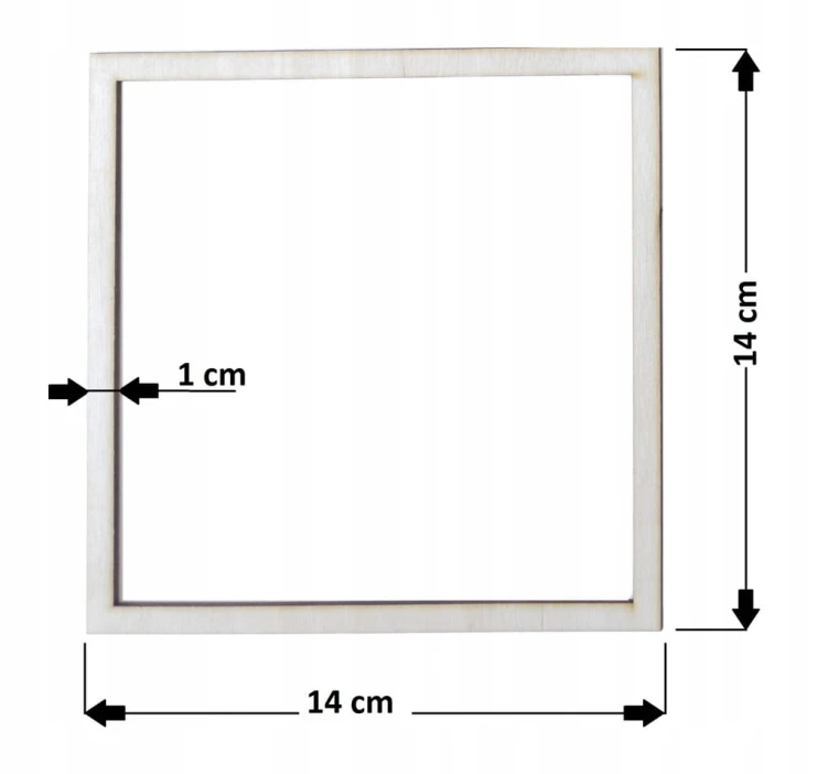 14 cm gr.3mm rant 1cm wzór 763 Kwadrat obręcz