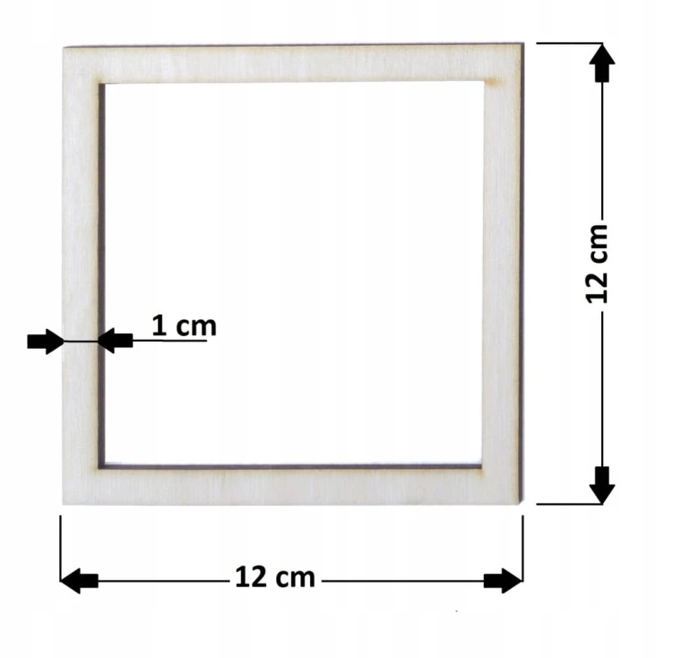 12 cm gr.3mm rant 1cm Kwadrat obręcz 2szt.