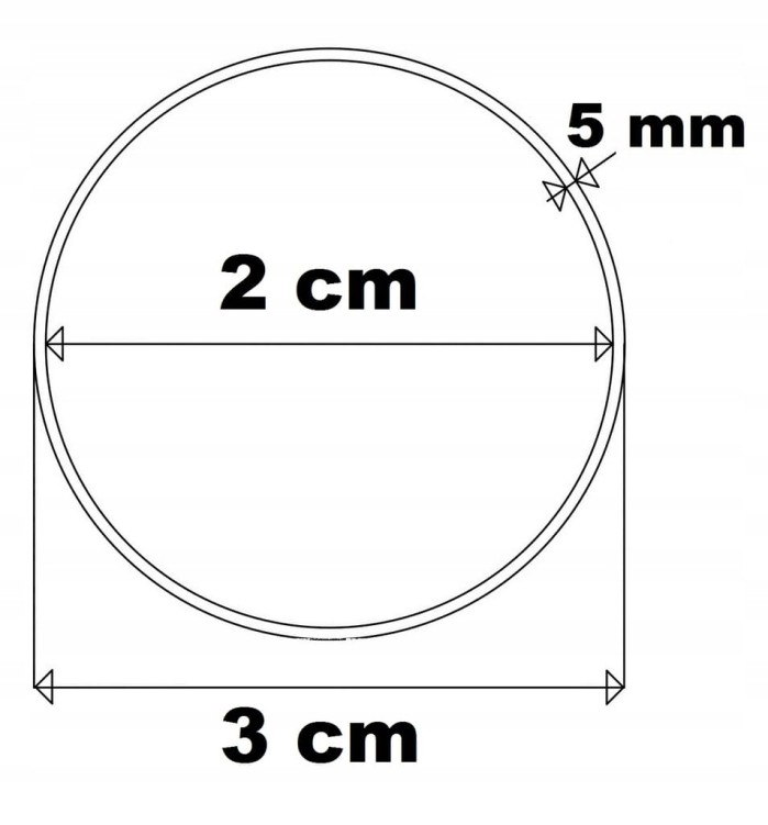 3 cm gr.5mm rant 0,5cm Zestaw obręczy 100szt.
