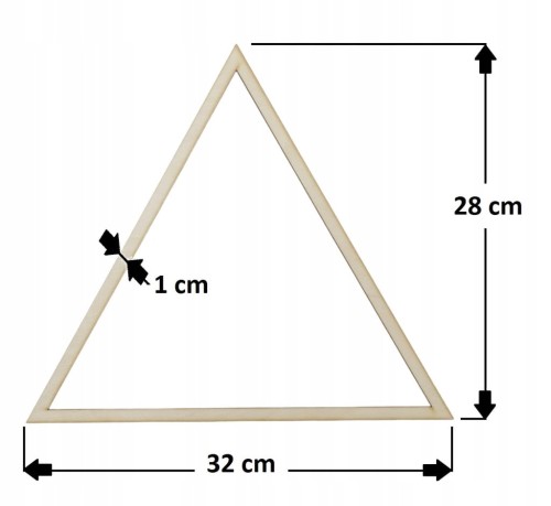 32 cm gr.3mm rant 1cm Trójkąt obręcz