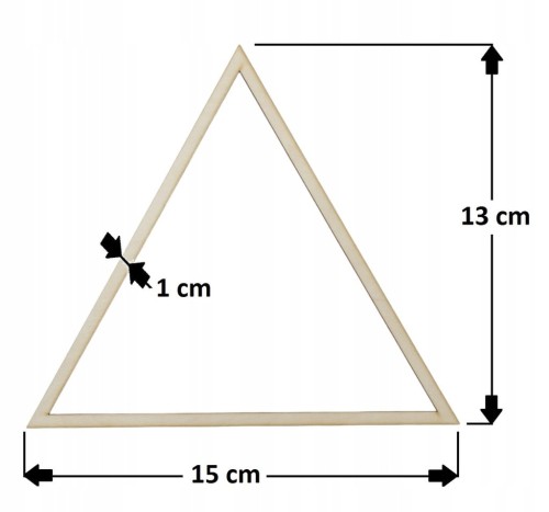 15 cm gr.3mm rant 1cm Trójkąt obręcz