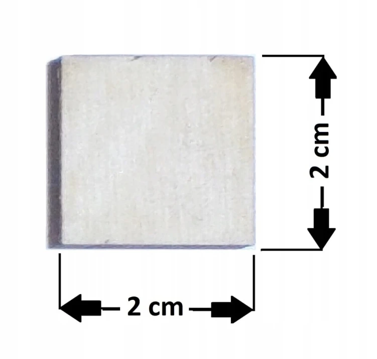2 cm gr.3mm Kwadrat pełny 30szt.