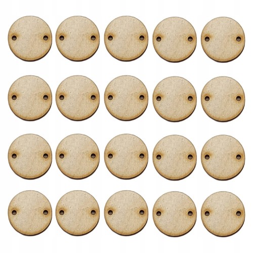 3 cm gr.3mm Koło Zawieszka z 2 dziurkami 20szt.