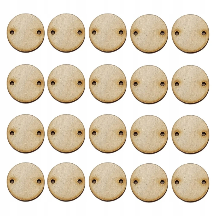3 cm gr.3mm Koło Zawieszka z 2 dziurkami 20szt.
