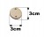 3 cm gr.3mm Koło Zawieszka z 2 dziurkami 20szt.