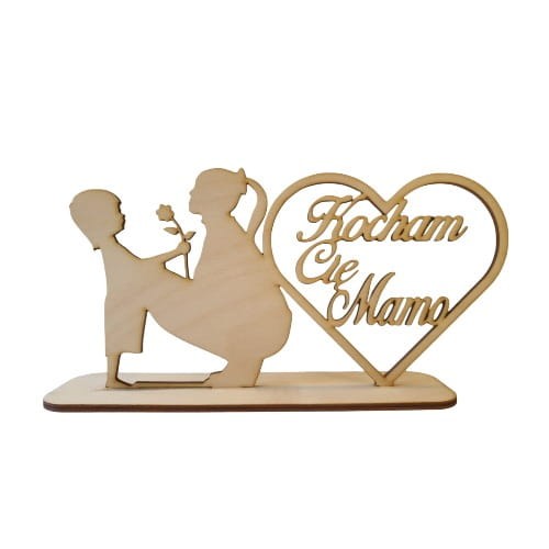 Kocham Cię Mamo Dzień Mamy dekoracja stojąca 18 x 11 cm wzór 3031
