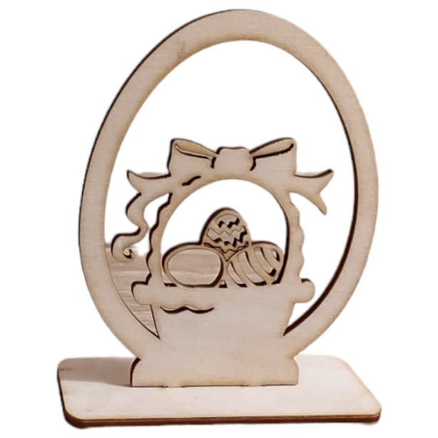 Ozdoba wielkanocna Pisanka drewniana jajo 7,5 x 10 cm wzór 515