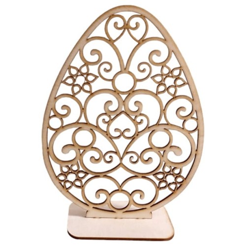 Ozdoba świąteczna Jajko wielkanocne ażurowe stojące 20 x 15 cm wzór 518