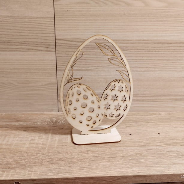 Jajko wielkanocne Ozdoba świąteczna na podstawce 20 x 15 cm wzór 519
