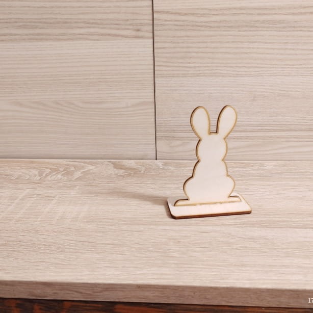 Zając wielkanocny Dekoracja Stojąca Ozdoba na stół 10 x 7 cm wzór 523
