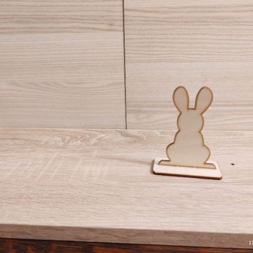 Zając wielkanocny Dekoracja Stojąca Ozdoba na stół 10 x 7 cm wzór 523