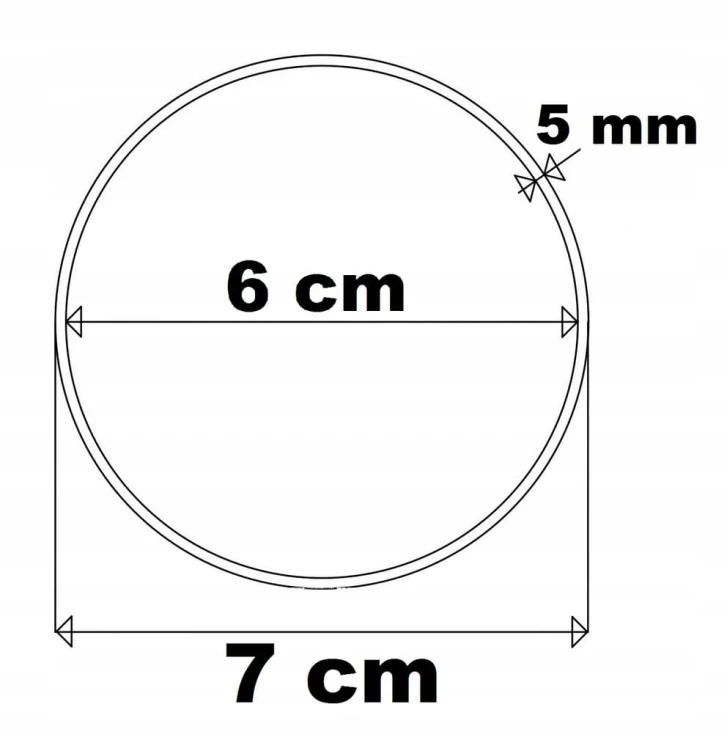 7 cm Koła drewniane obręcze do łapacza snów gr.5mm