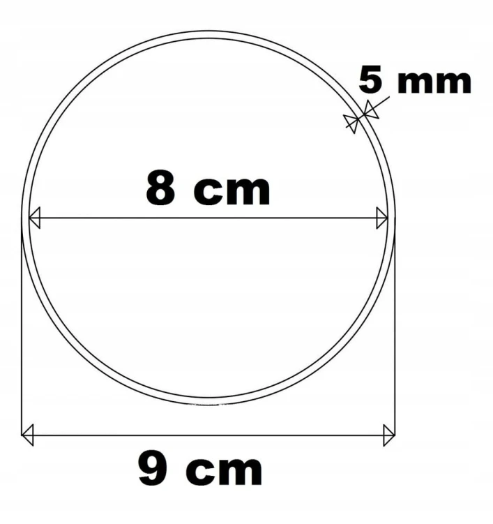 9 cm Koła obręcze drewniane do łapaczy snów gr.5mm