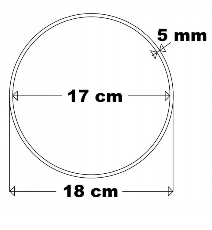 Obręcz do makramy koło 18 cm Baza łapacz 1 szt. rant 5 mm Sklejka gr. 5 mm