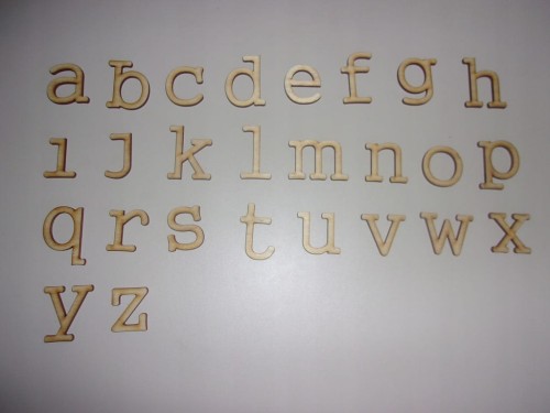 Litera 10 cm drewniane cyfry ze sklejki różne czcionki gr. 5mm