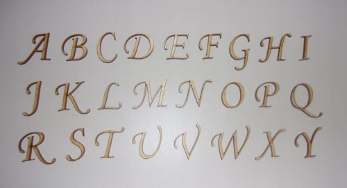 Litera 40cm Drewniane cyfry ze sklejki Różne czcionki gr. 5 mm
