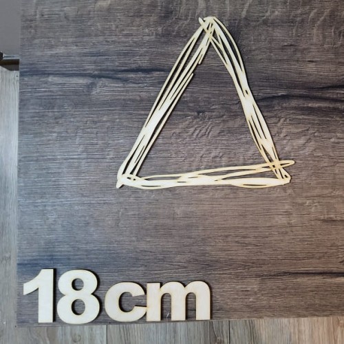 Obręcz trójkąt drewniany gr 3 mm 18 cm baza do łapacza snów