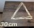Obręcz trójkąt drewniany gr 3 mm 30 cm baza do łapacza