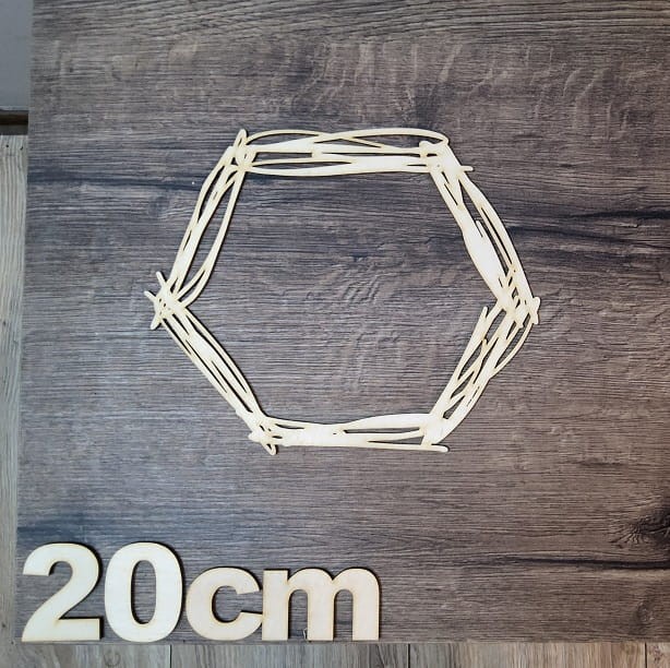 Obręcz ze sklejki gr 3 mm heksogen 20 cm baza do łapacza wianek