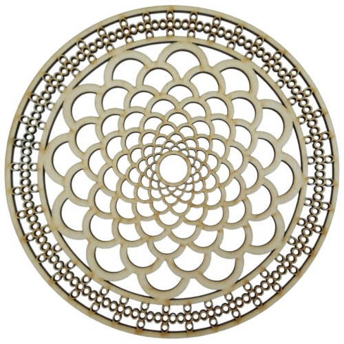 20 cm wzór 14 gr.3mm Mandala ażurowa