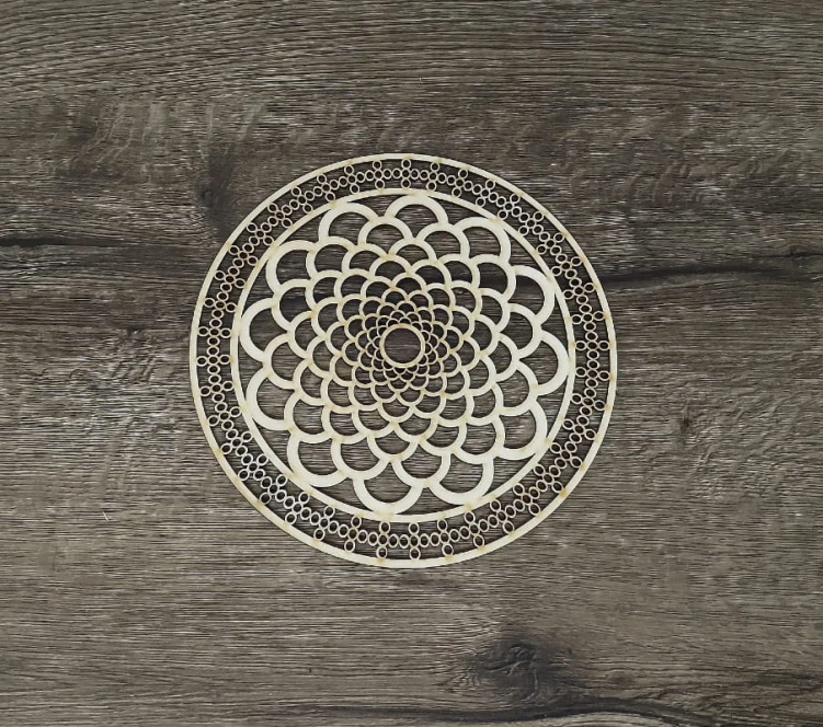 20 cm wzór 14 gr.3mm Mandala ażurowa