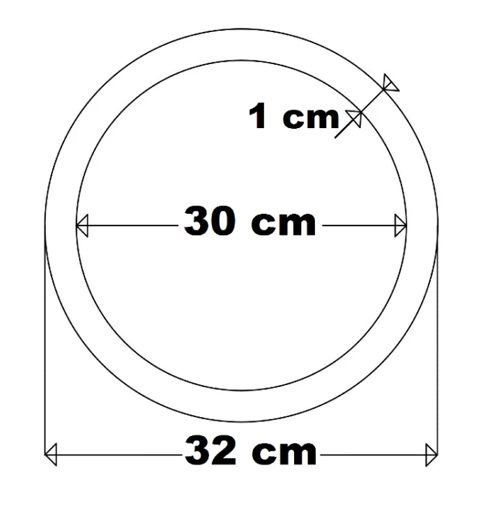 32 cm gr.3mm rant 10mm Koło Obręcz