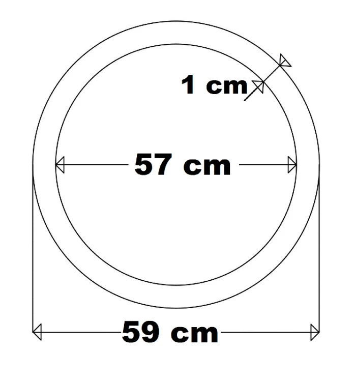 59 cm gr.3mm rant 10mm Koło Obręcz