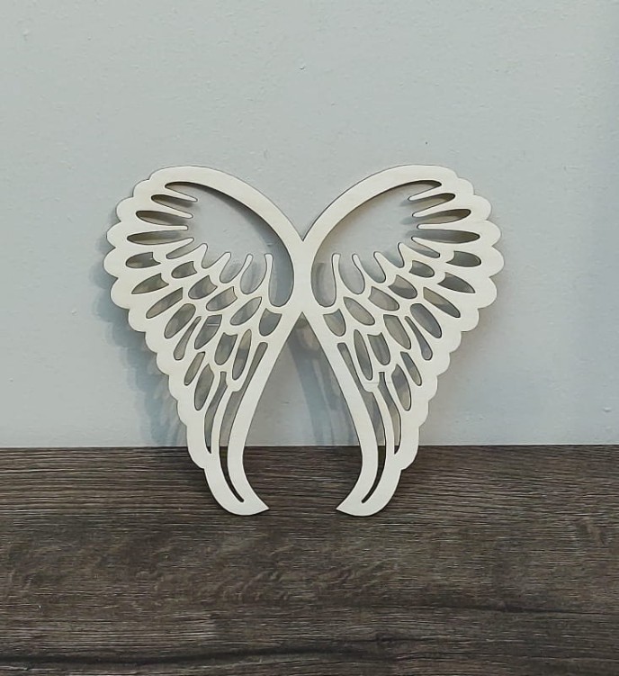 Skrzydła anioła dekoracja na ścianę ze sklejki 20 x 18 cm wzór 481