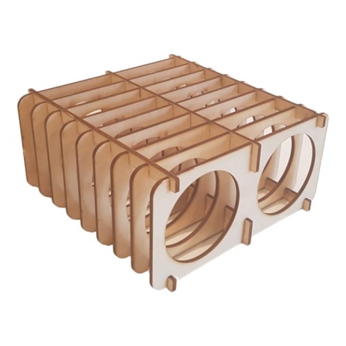 Stojak na wino butelki drewno nowoczesny design 22,5 x11 cm wzór 327