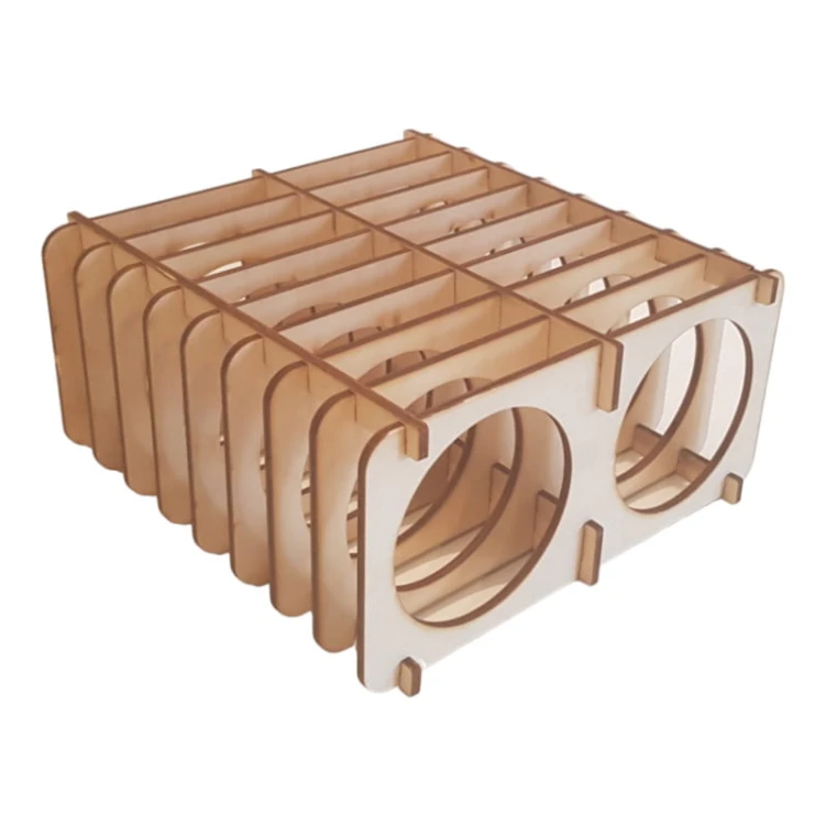 Stojak na wino butelki drewno nowoczesny design 22,5 x11 cm wzór 327