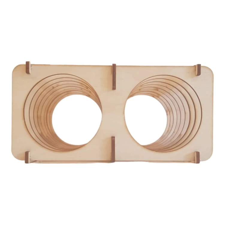 Stojak na wino butelki drewno nowoczesny design 22,5 x11 cm wzór 327